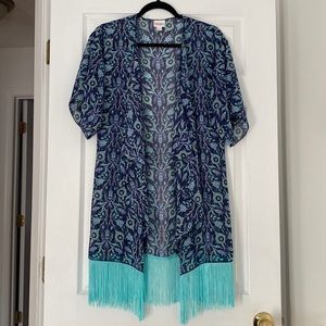 LuLaRoe Navy and Teal Monroe